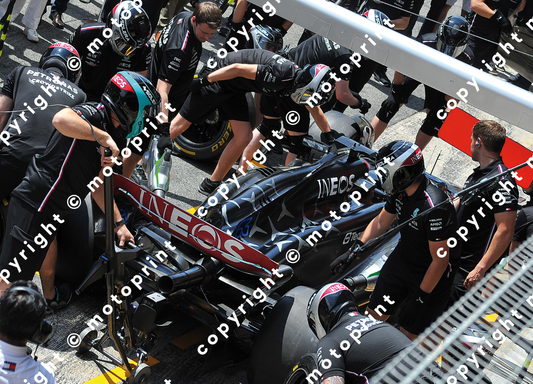 2023 Mercedes F1 W14 pit-stop (courtesy Paolo D'Alessio)