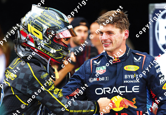 2024 C.Leclerc (16) Italian GP winner;; Verstappen (courtesy Paolo D'Alessio)