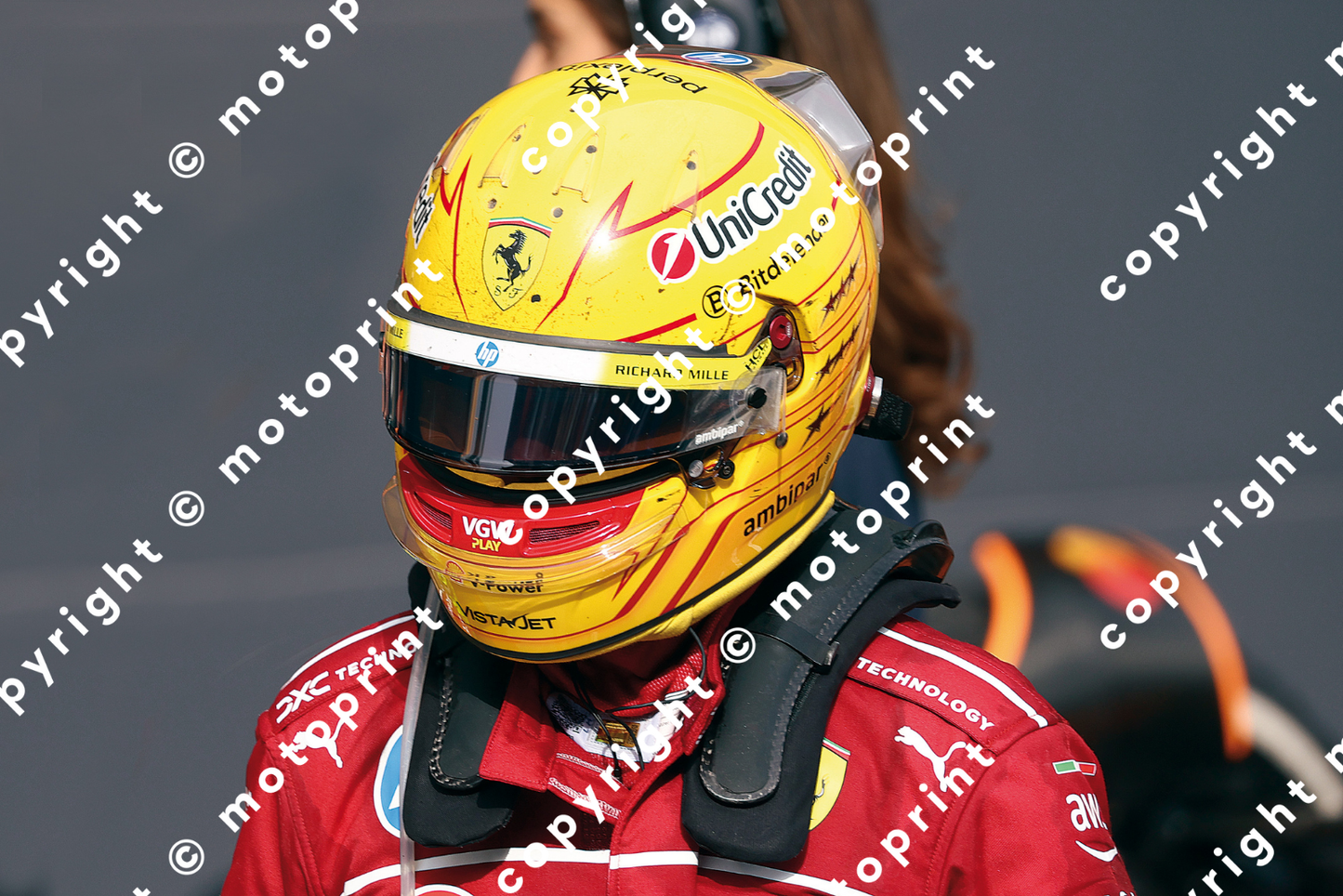 2025 L.Hamilton Ferrari helmet (courtesy Paolo D'Alessio)