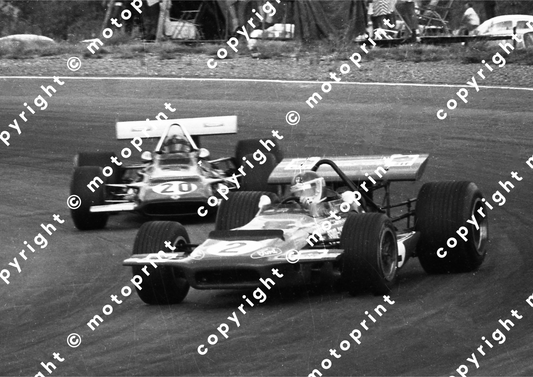 1970 SA GP 2 Johnny Servoz-Gavin March 701 20 Pedro Rodriguez BRM scanned A4 20x30cm  (Malcolm Sampson Motorsport Photography)