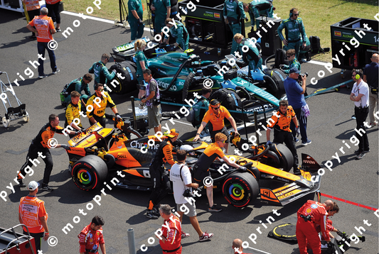 2024 L.Norrisi McLaren - F.Alonso Aston Martini Starting Grid GP Hungary (courtesy Paolo D'Alessio)