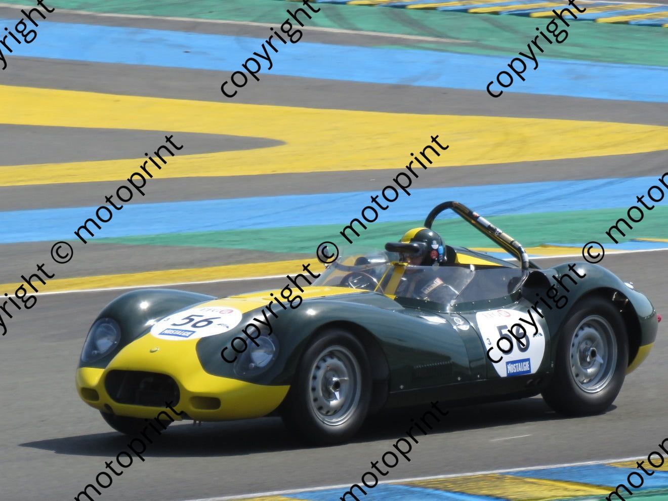 grid 3 56 Lister Jaguar Knobbly Jan Gijzen, Anthony Schrauwen NOTE Archie Scott-Brown helmet colours prac  (3)