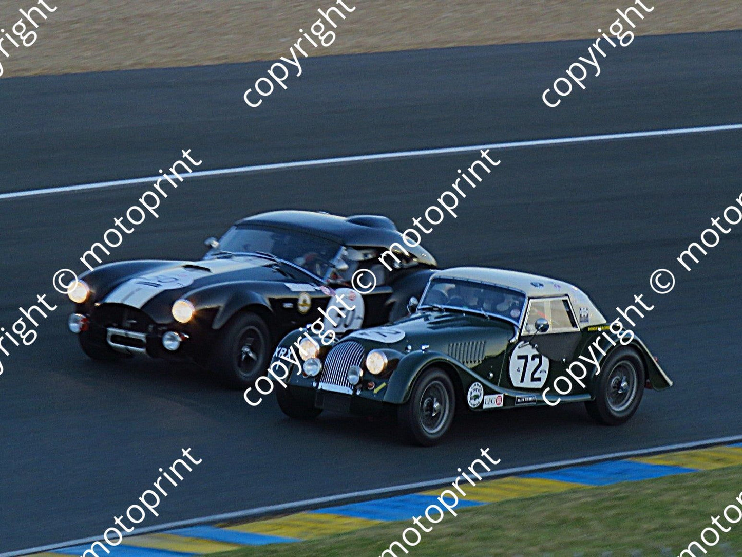 grid 4 72 Morgan PLus 4 50 Shelby Cobra 289 Charles Firmenich Sat evening (12)