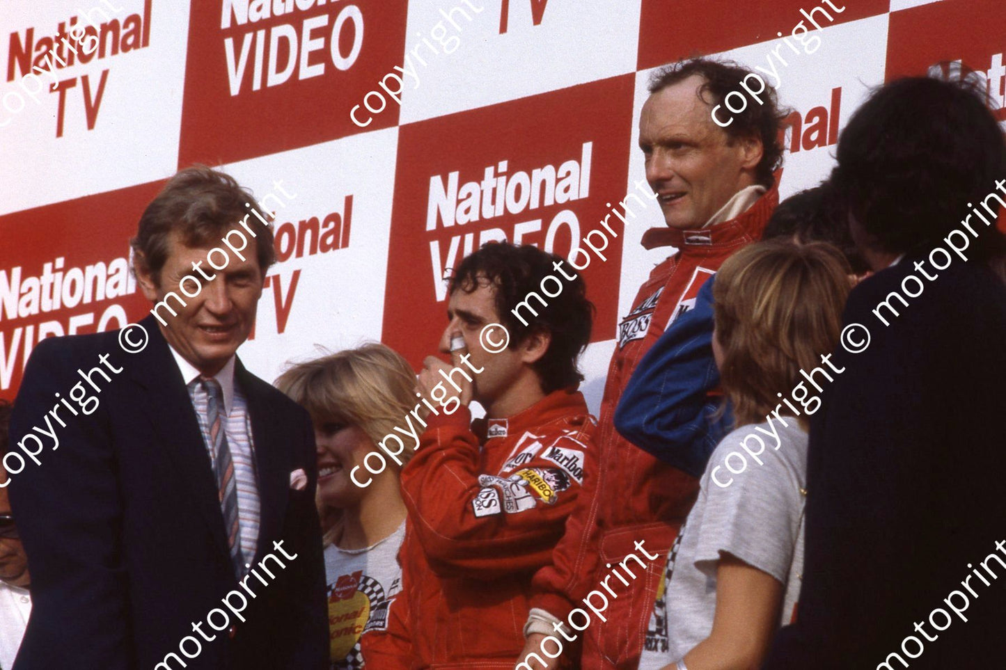 podium Niki Lauda, Alain Prost  (courtesy Roger Swan)626
