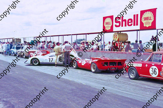 sp Walker-Widdows Ferrari_ Martland Chevron B16_ Holme B8_ Chatz-Clapham Volvo  Bulawayo 3 hr 1969